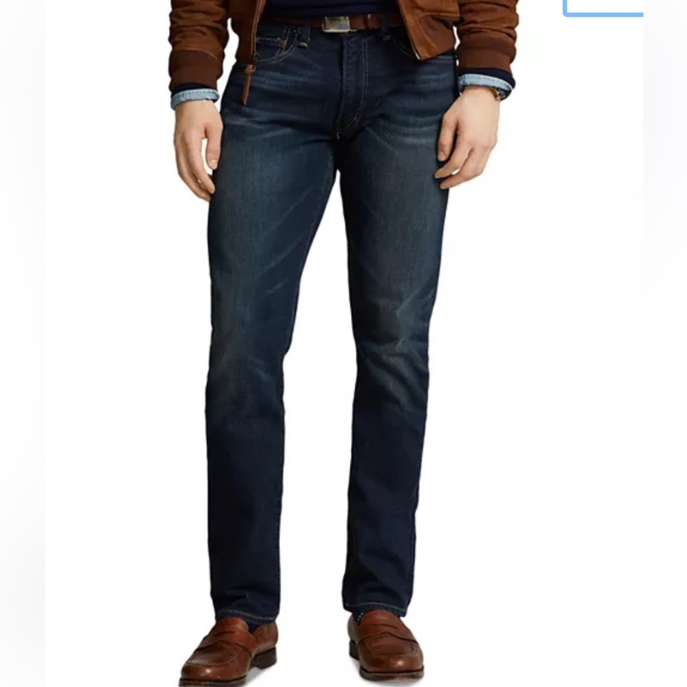 Polo Ralph Lauren Varick Slim Straight Dark Blue Jeans Waist 36 Length 30